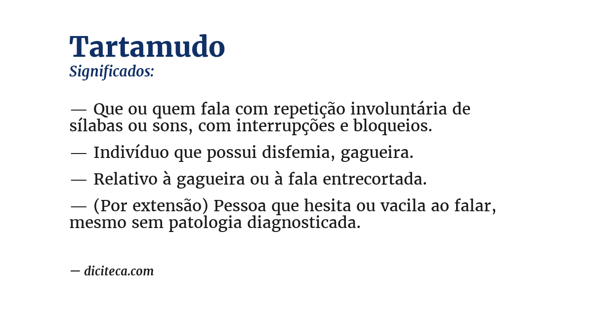 Significado de tartamudo