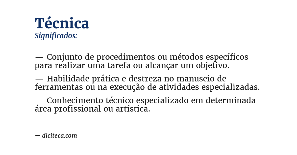 Significado de técnica