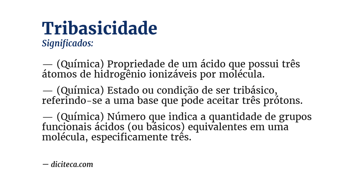 Significado de tribasicidade