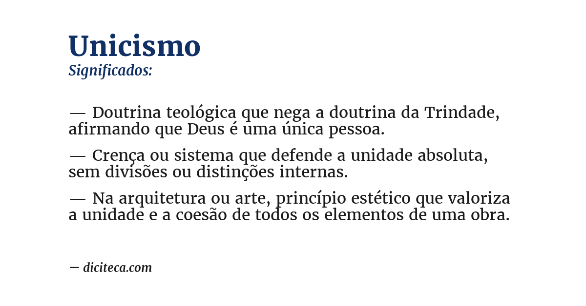 Significado de unicismo