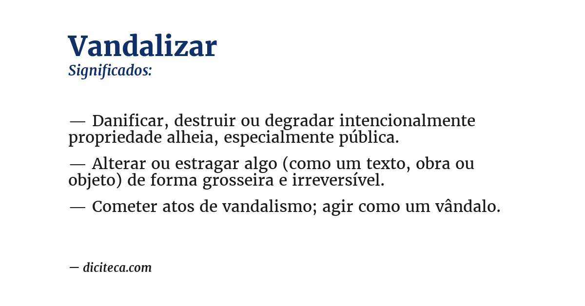 Significado de vandalizar