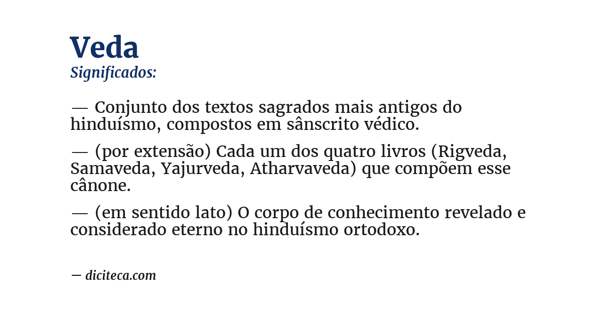 Significado de veda