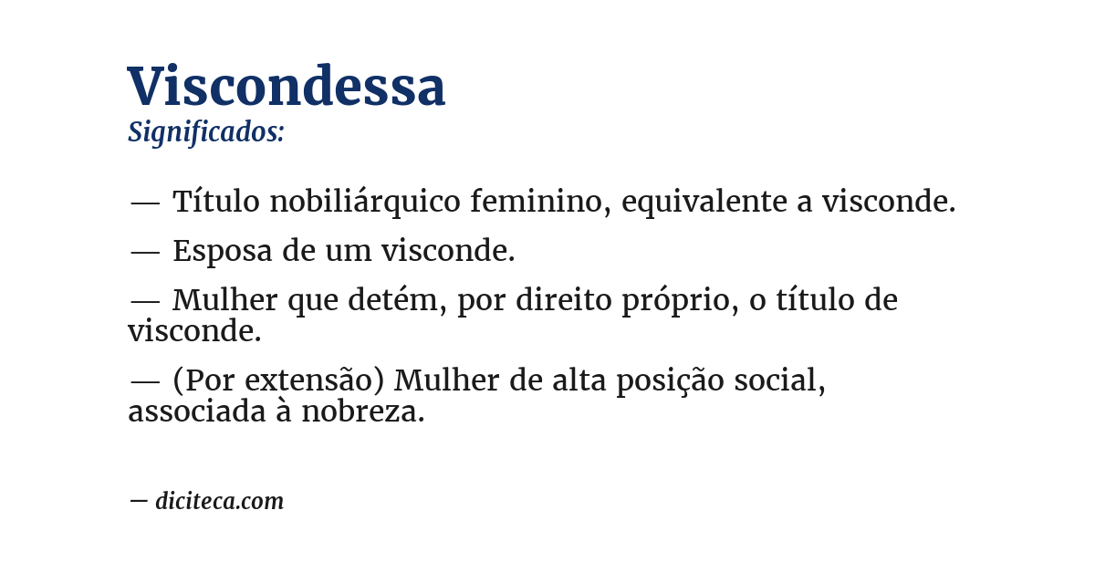 Significado de viscondessa