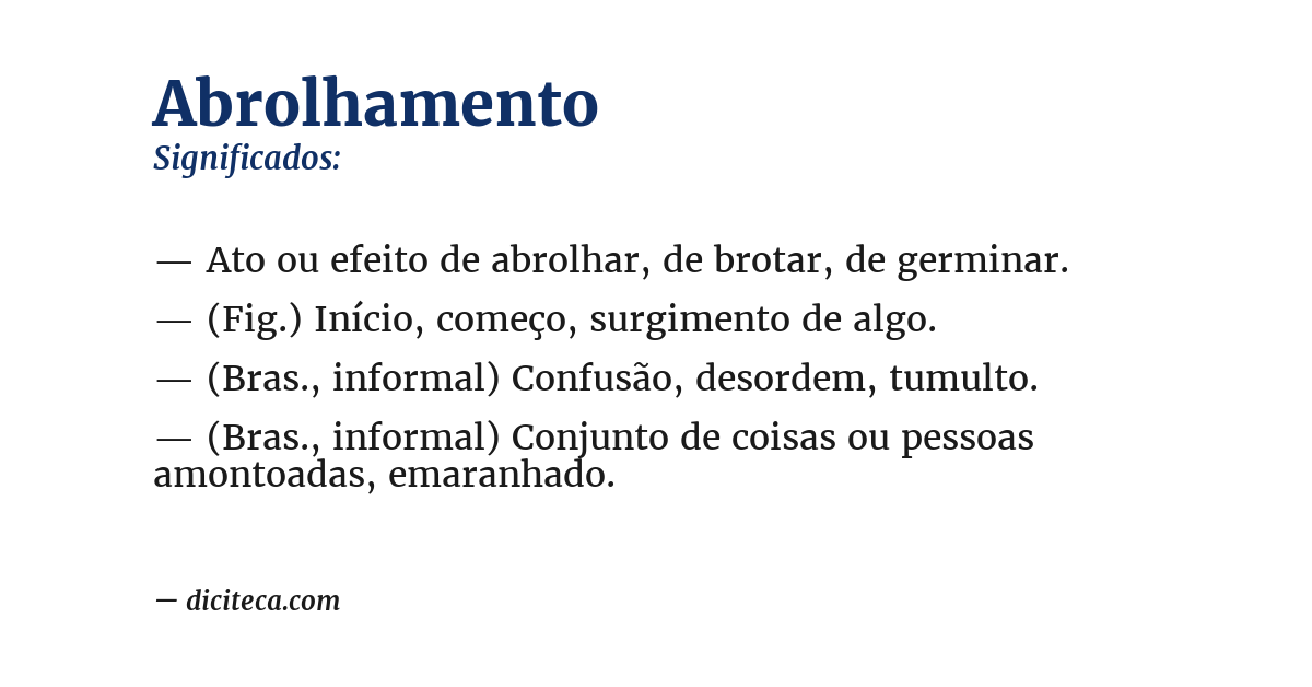 Significado de abrolhamento