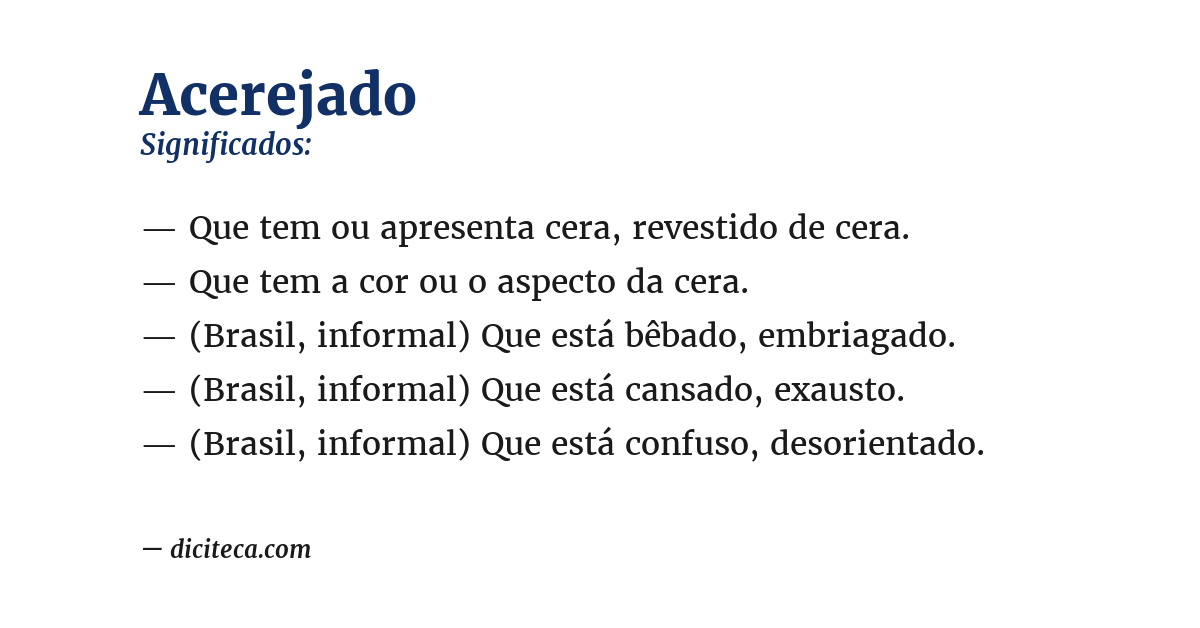 Significado de acerejado