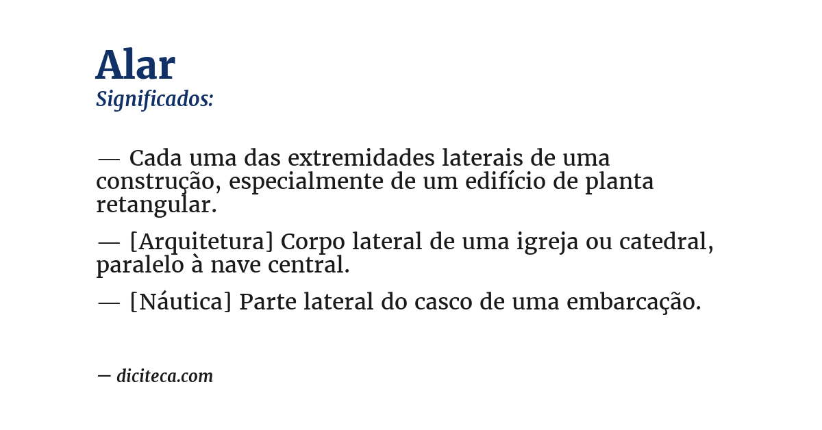 Significado de alar