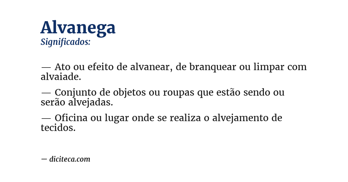 Significado de alvanega