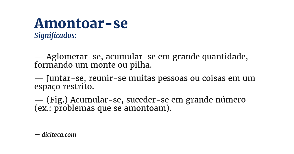 Significado de amontoar-se