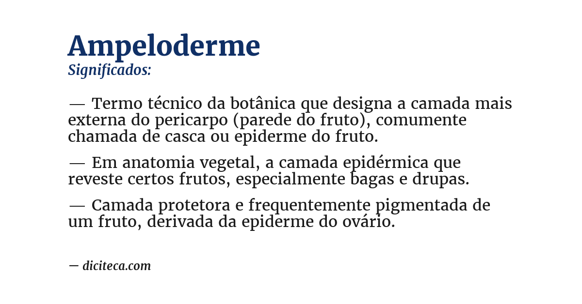 Significado de ampeloderme