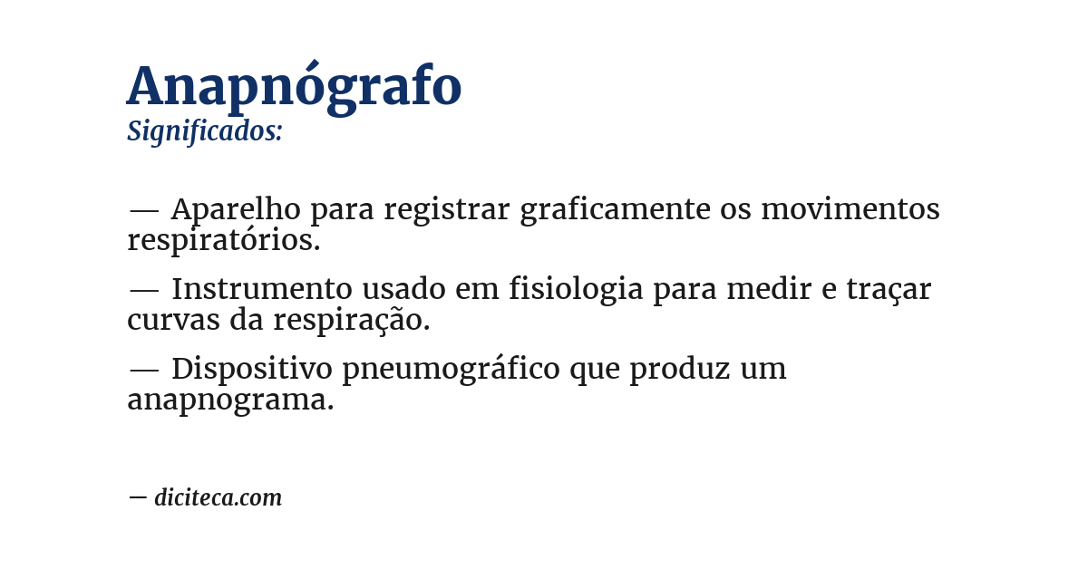 Significado de anapnógrafo