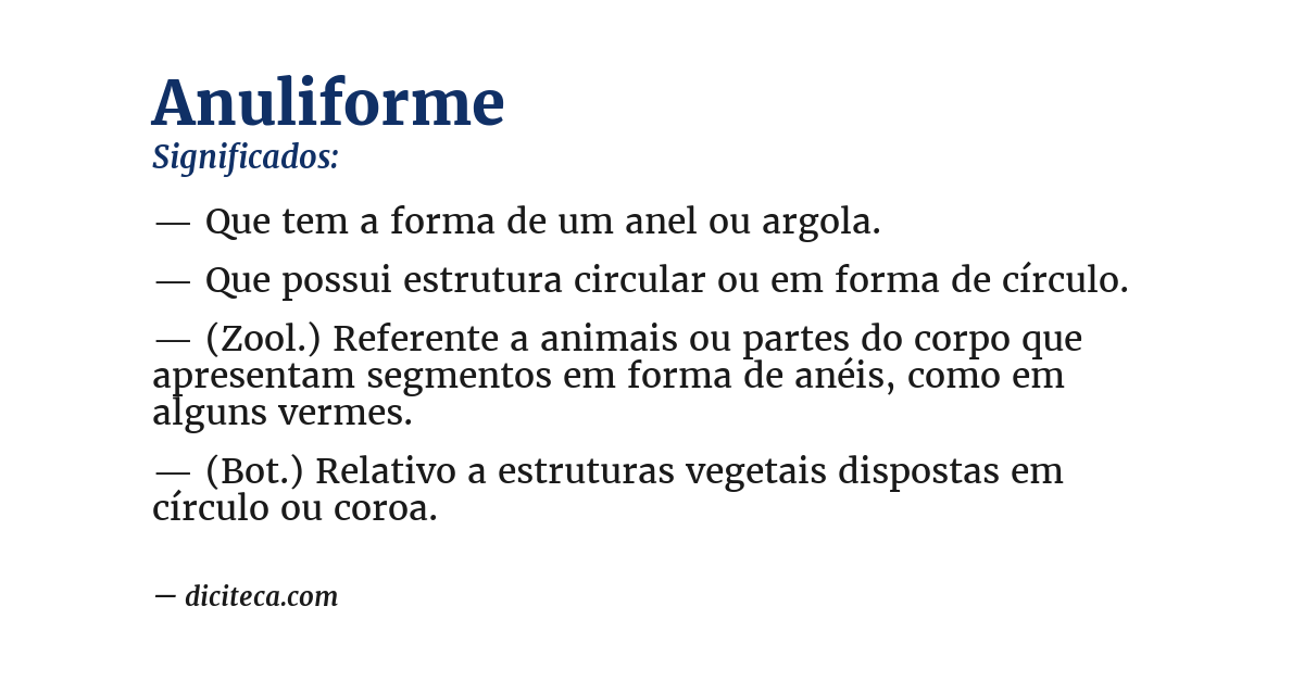 Significado de anuliforme