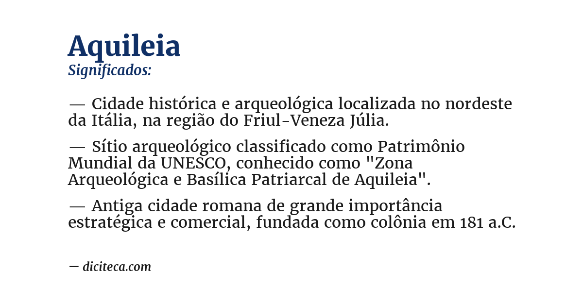 Significado de aquileia