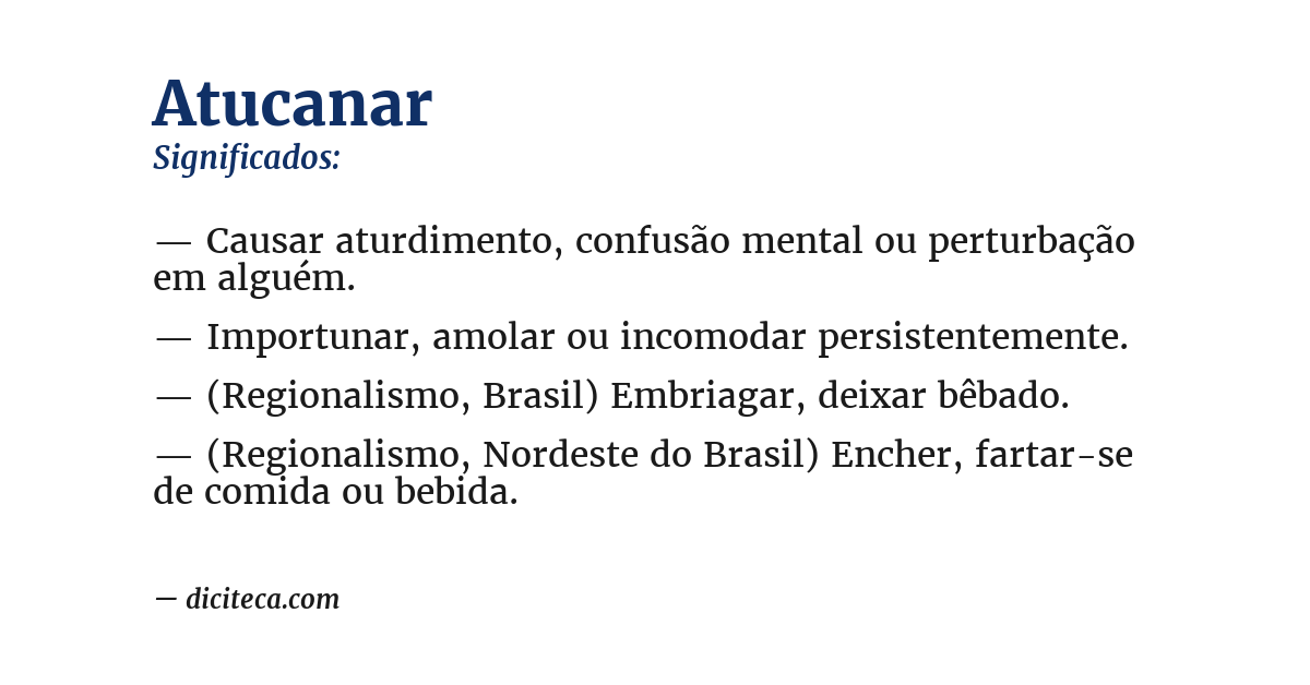 Significado de atucanar