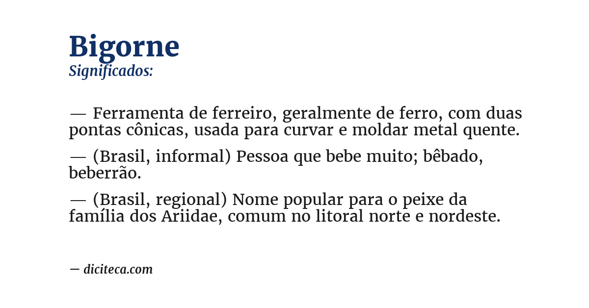 Significado de bigorne