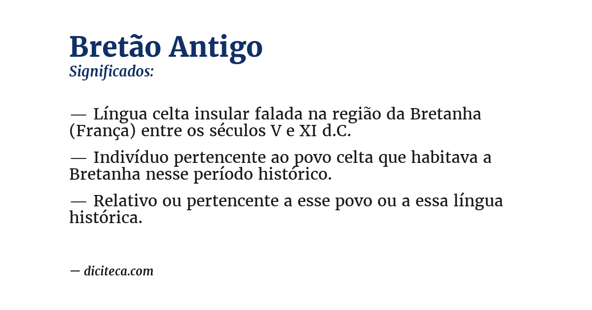 Significado de bretão antigo