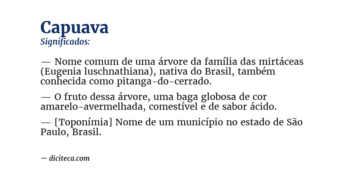 Significado de capuava