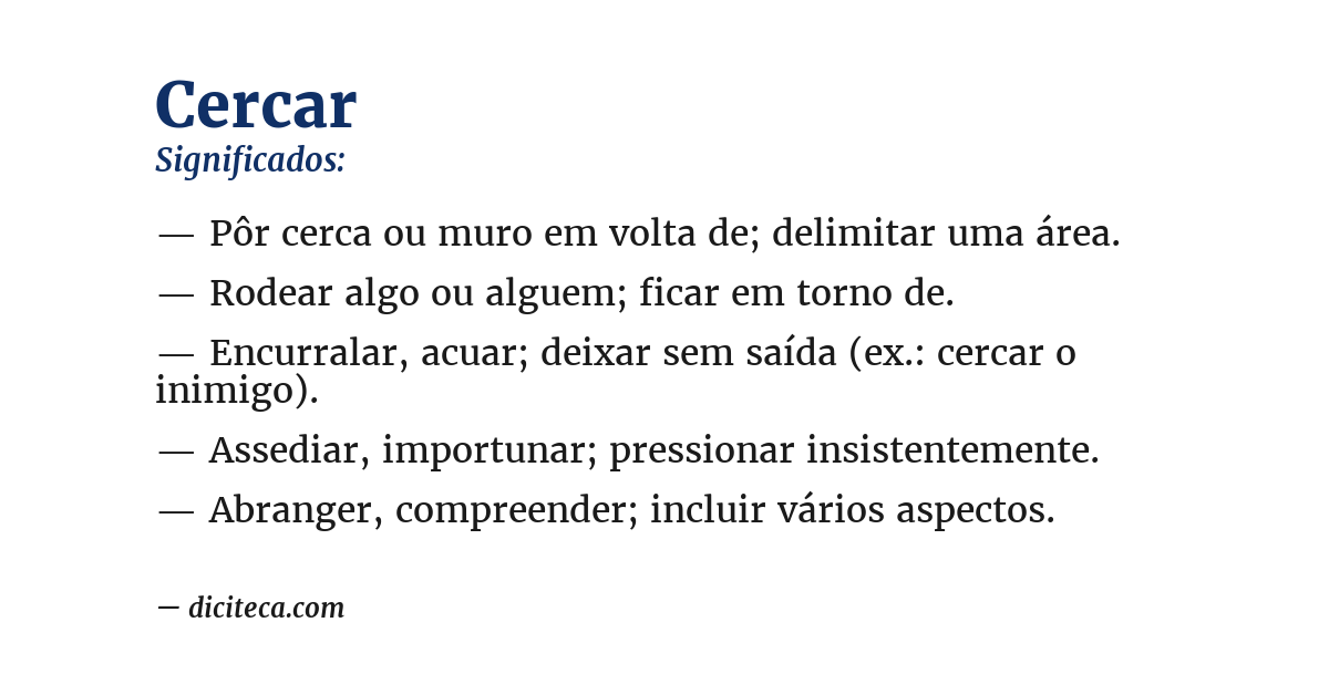 Significado de cercar