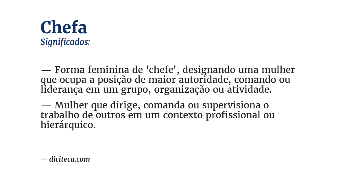 Significado de chefa
