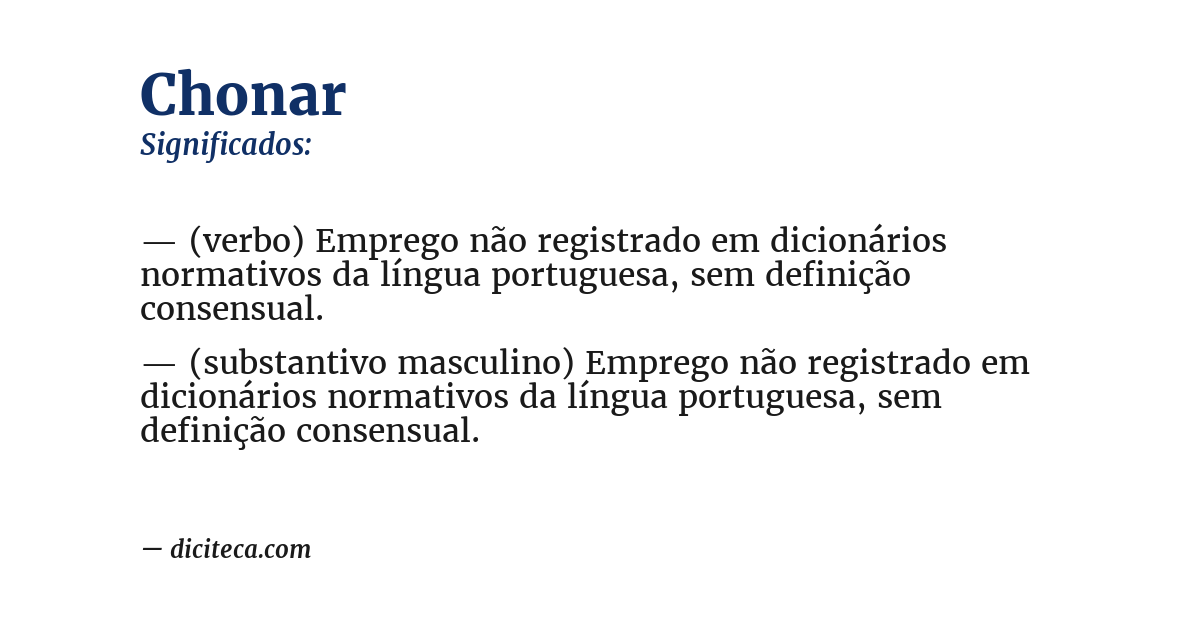 Significado de chonar