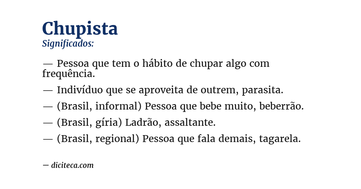 Significado de chupista