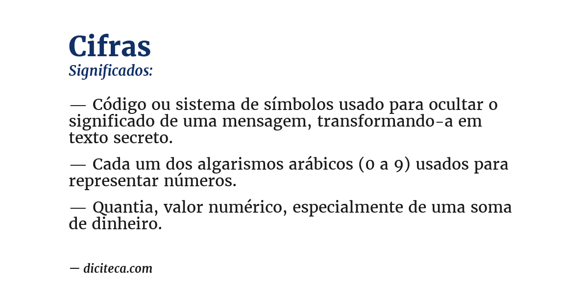 Significado de cifras