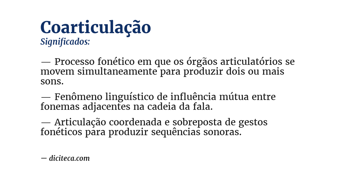 Significado de coarticulação