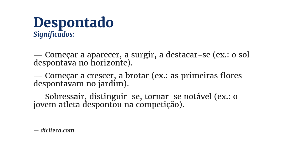 Significado de despontado