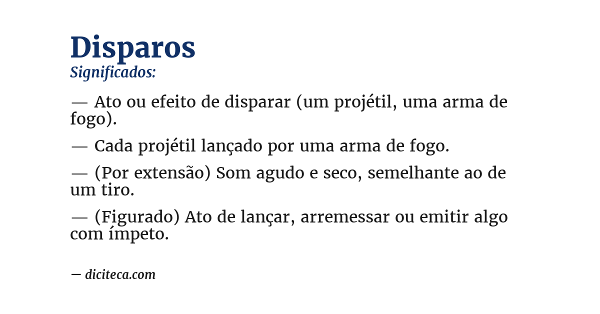 Significado de disparos