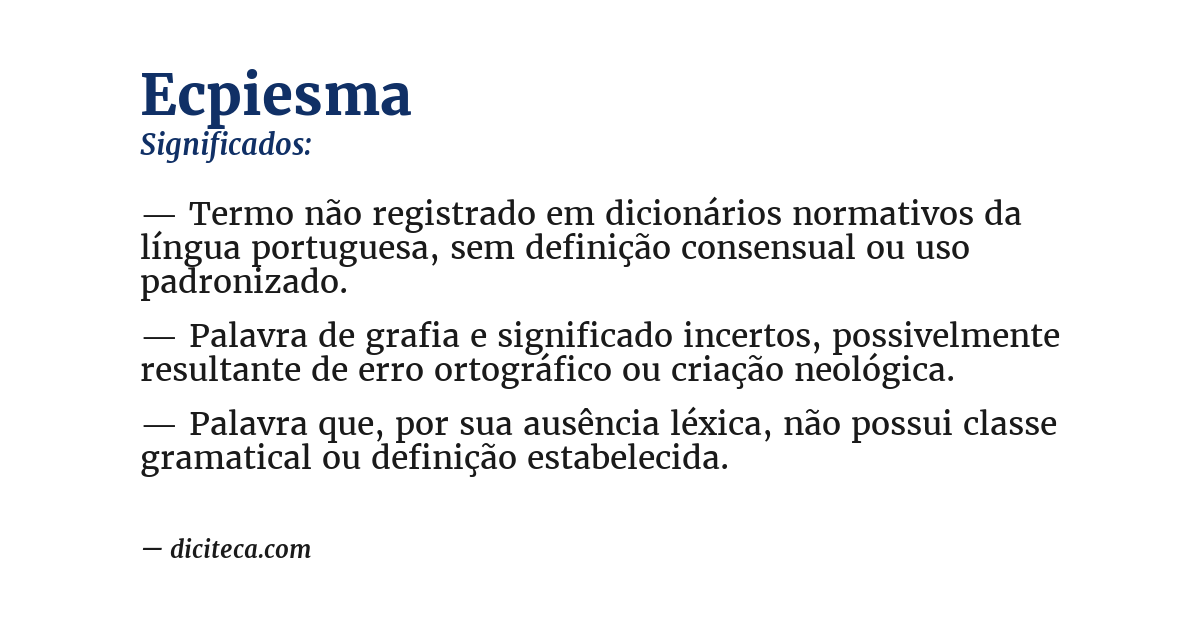 Significado de ecpiesma