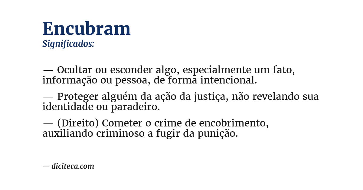 Significado de encubram