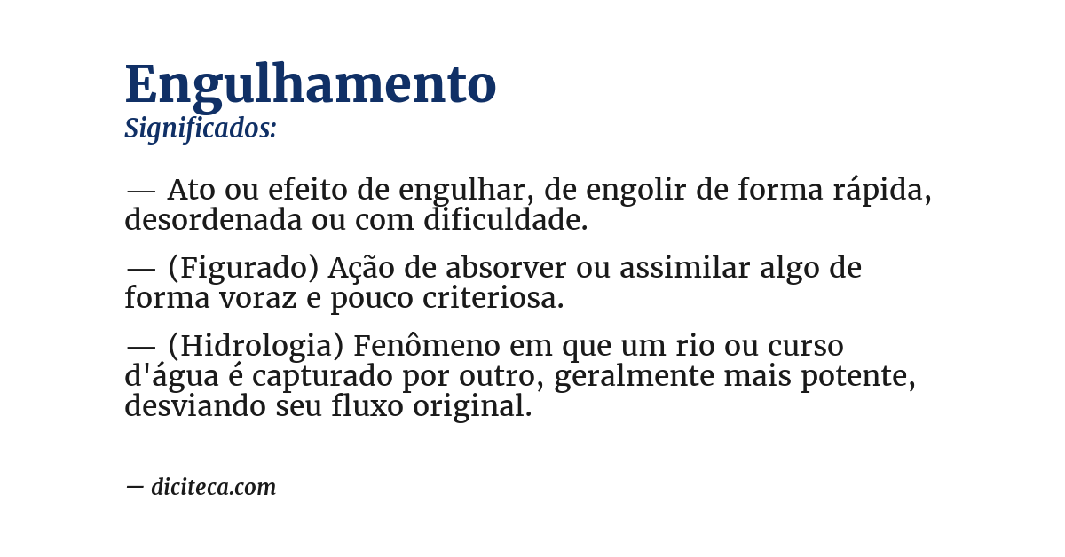 Significado de engulhamento
