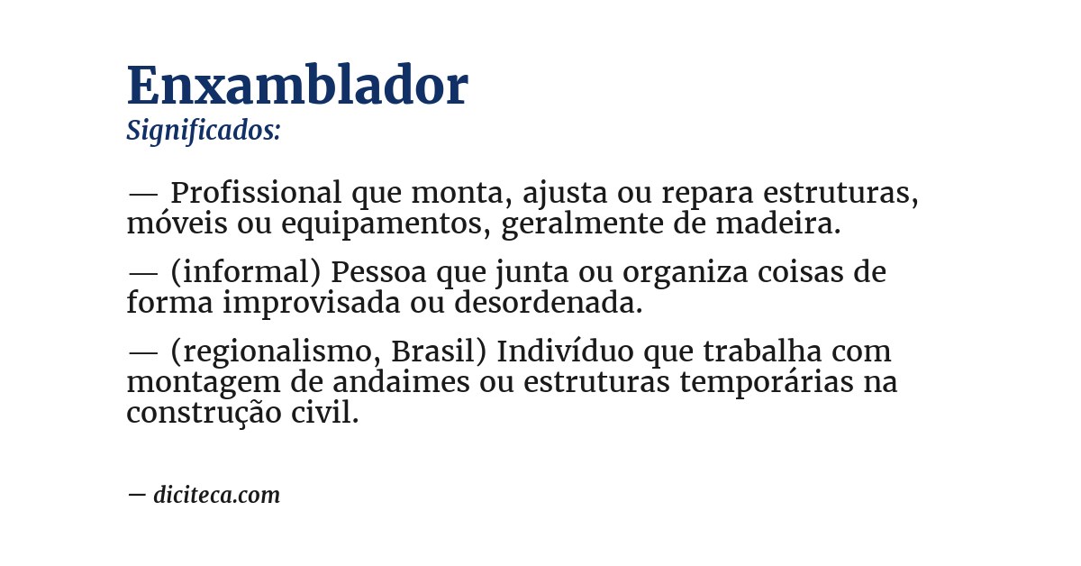 Significado de enxamblador