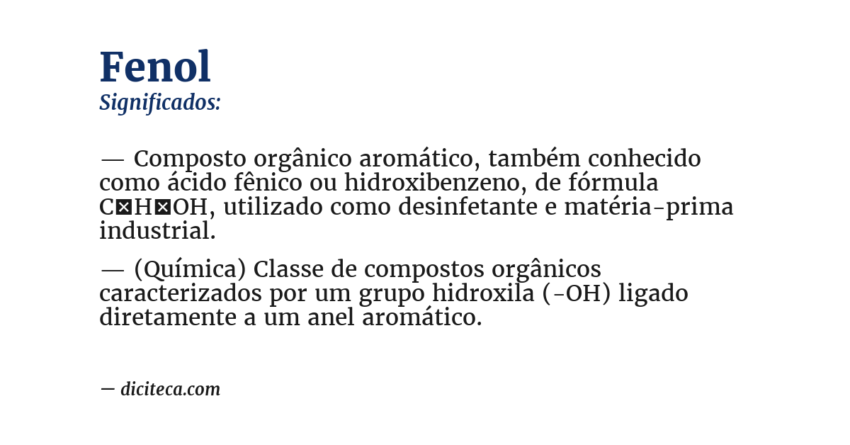 Significado de fenol