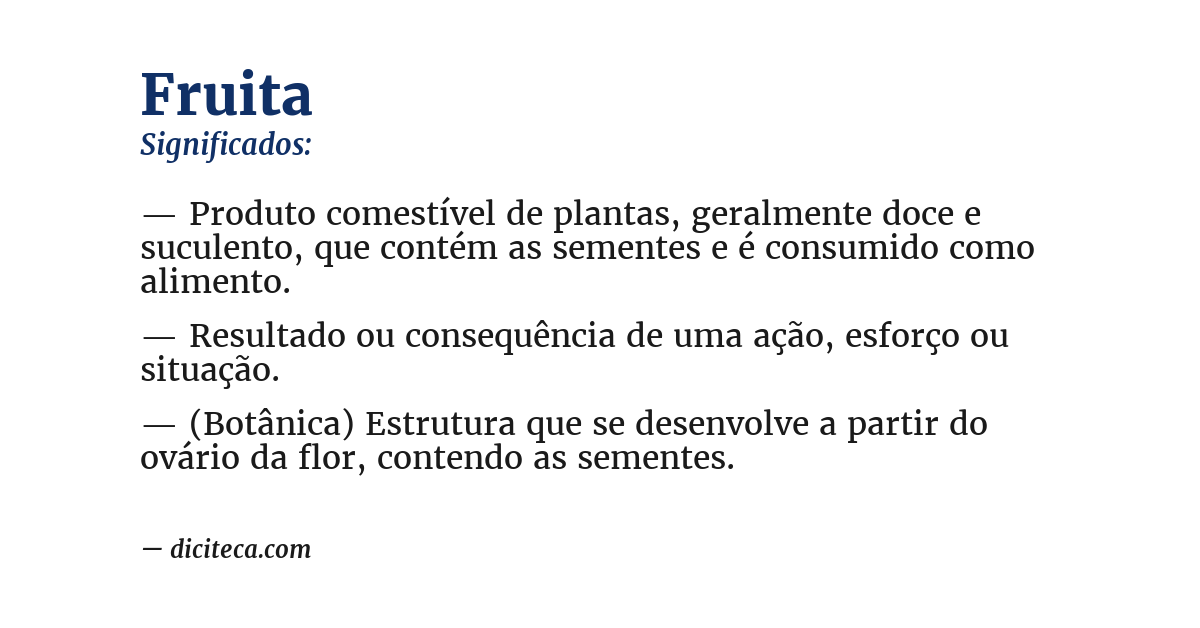 Significado de fruita