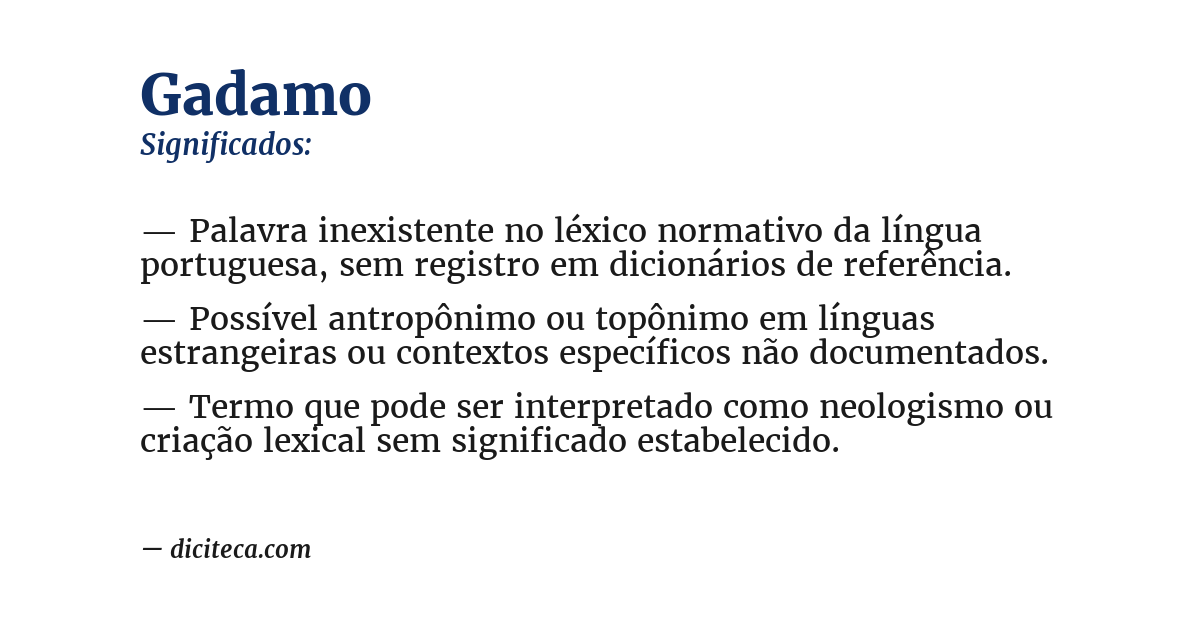 Significado de gadamo