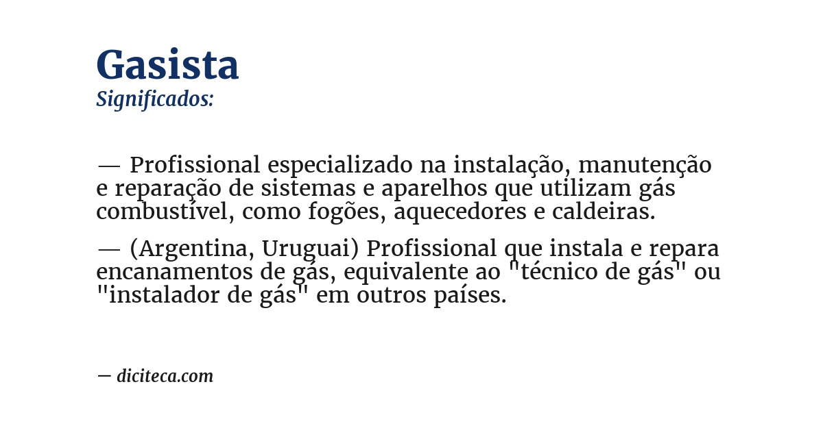 Significado de gasista