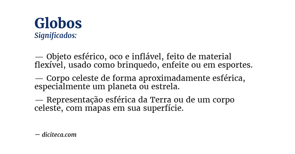 Significado de globos