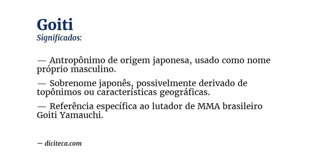 Significado de goiti