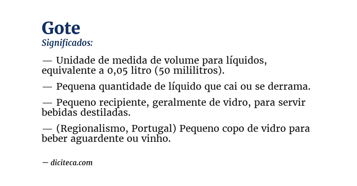 Significado de gote