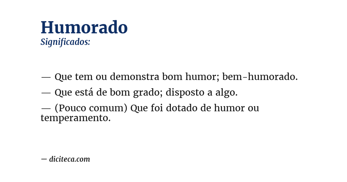Significado de humorado