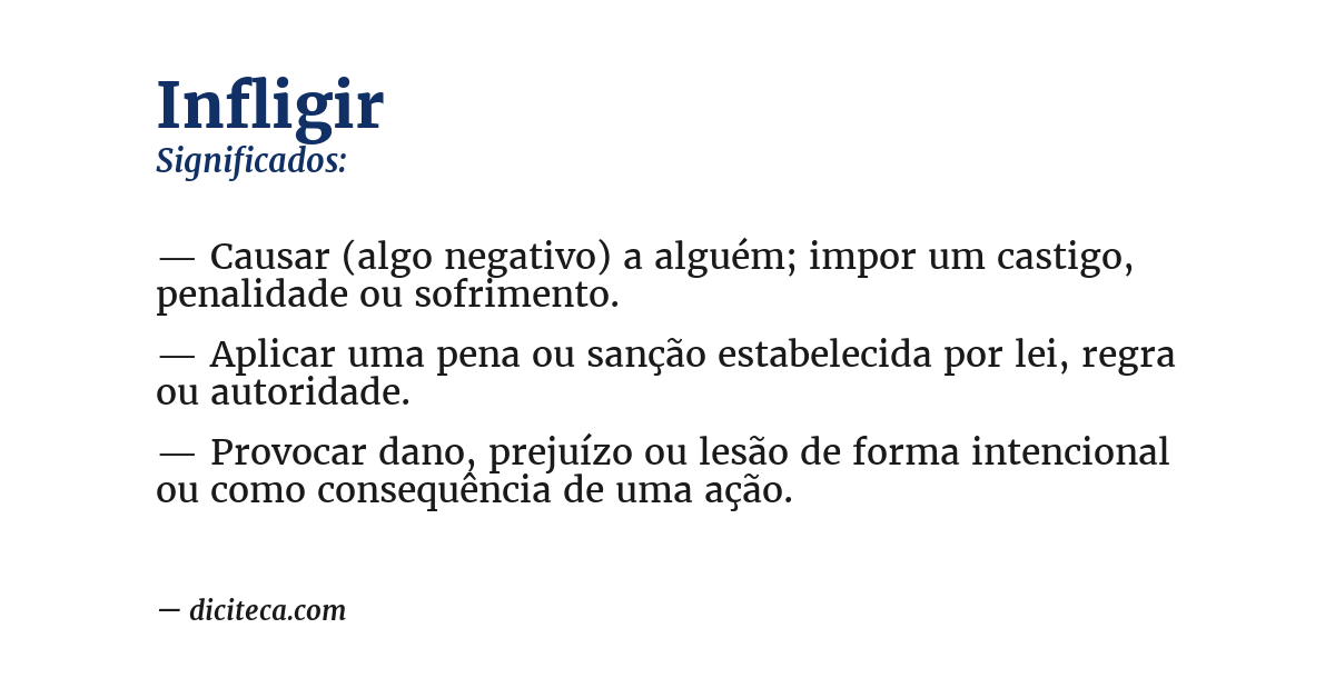 Significado de infligir
