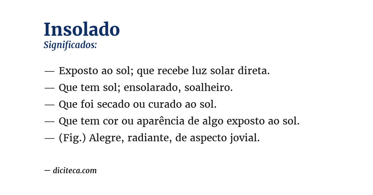 Significado de insolado