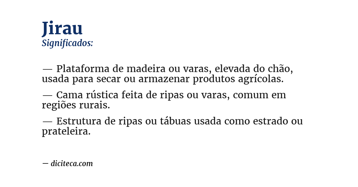 Significado de jirau