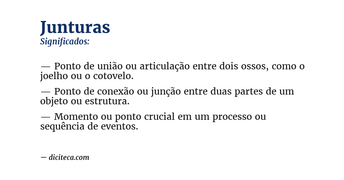 Significado de junturas