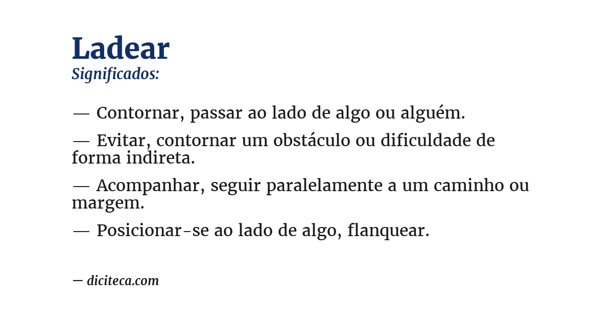 Significado de ladear