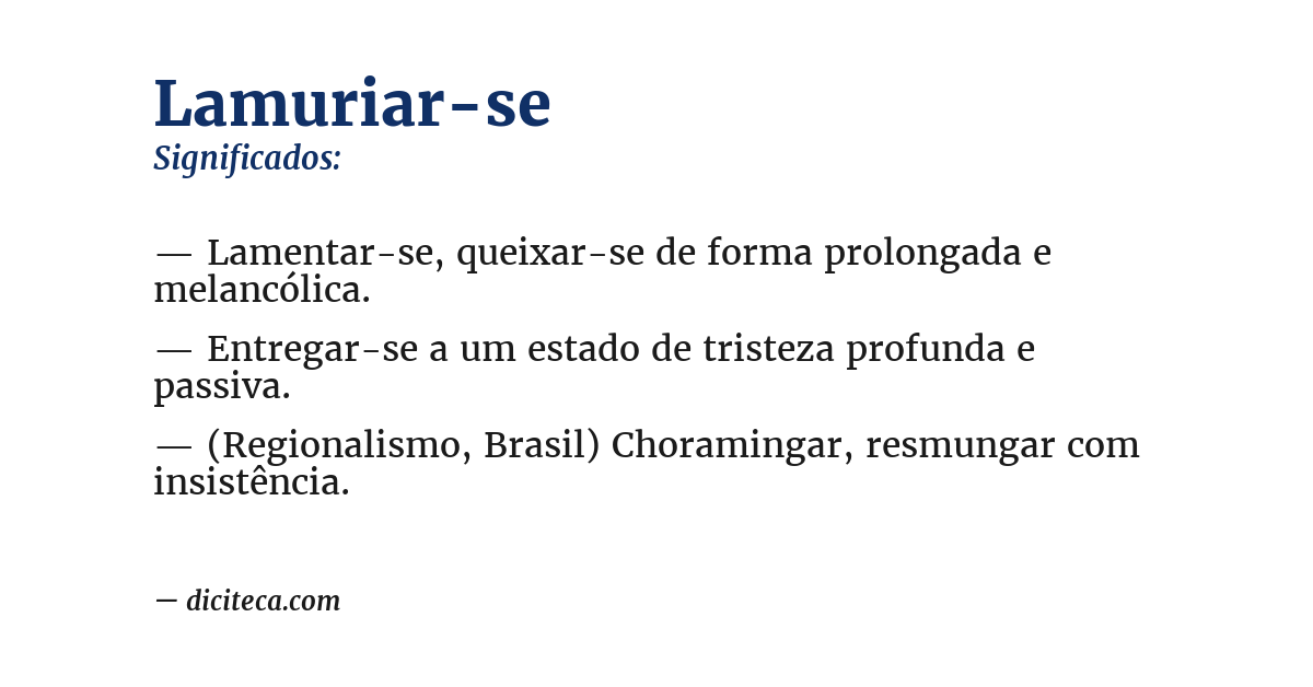 Significado de lamuriar-se