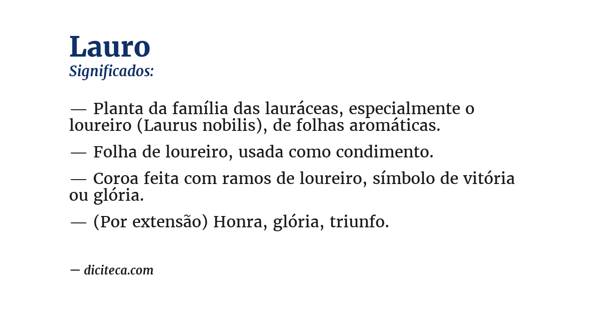 Significado de lauro