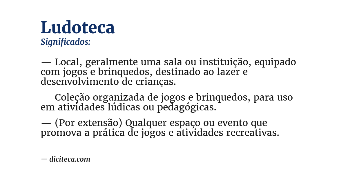 Significado de ludoteca