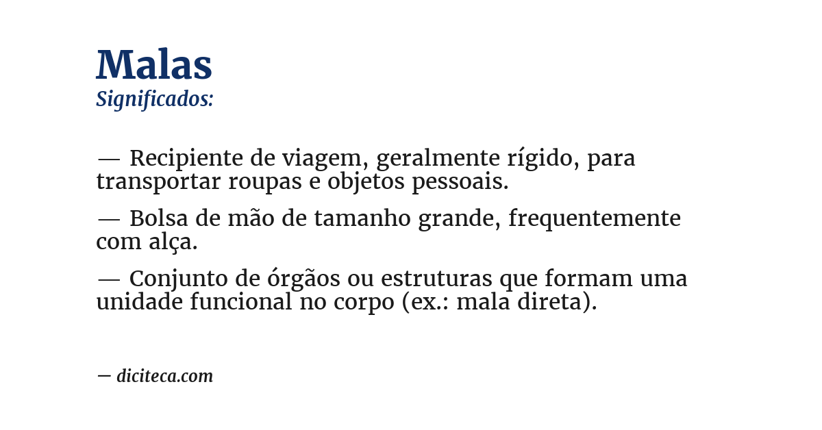 Significado de malas