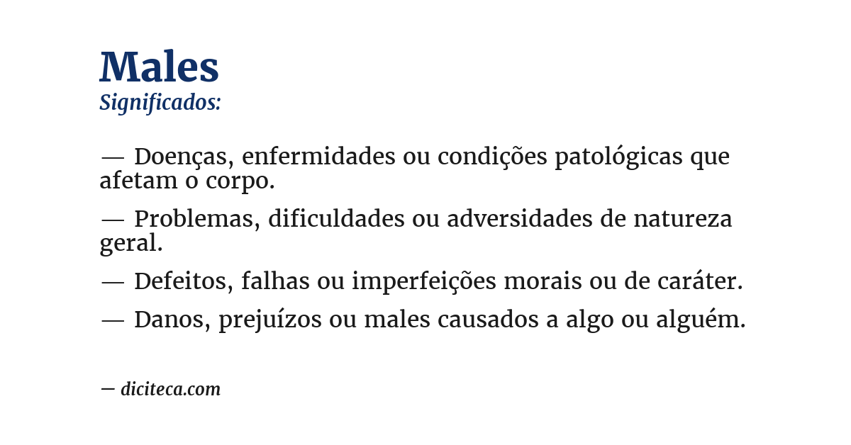Significado de males
